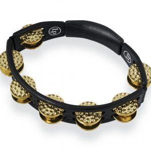 LP Cyclops Handheld Tambourine - Black with Dimpled Brass Jingles