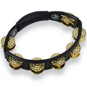 Latin Percussion LP174 Cyclops Handheld Tambourine - Black with Dimpled Brass Jingles