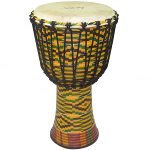 Tycoon 10" Kente Fiber Djembe
