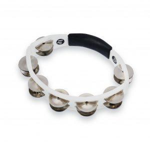 LP Cyclops Handheld Tambourine - White with Steel Jingles