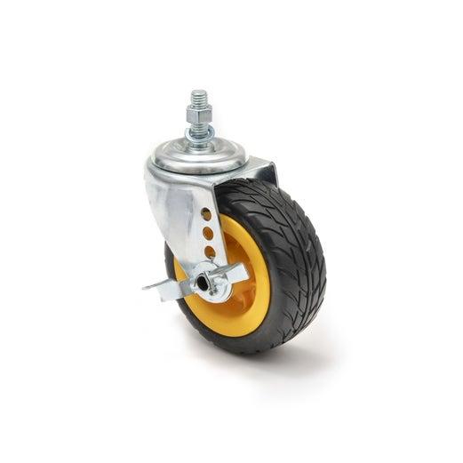 Rock N Roller Multi-Cart 5 x 2" Ground Glider Wide Caster with Brake, 2-Pack - B-Stock