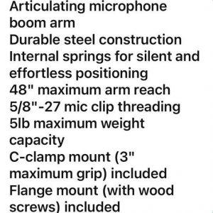 Samaud MBA48 Boom ARM