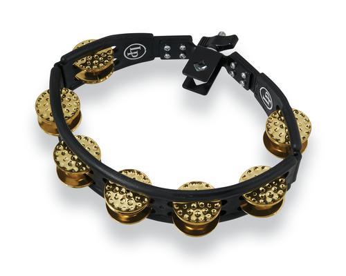 LP LP179 Cyclops Mounted Tambourine - Black with Dimpled Brass Jingles