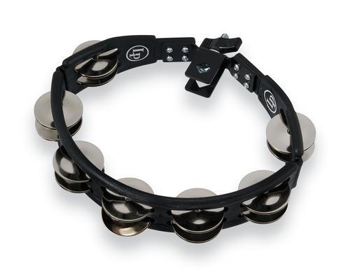 LP LP160 Cyclops Mounted Tambourine - Black with Steel Jingles