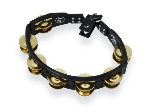 LP LP175 Cyclops Mounted Tambourine - Black with Brass Jingles