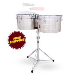 LP LP258-S 15“ And 16” Tito Puente Thunder Timbales - Stainless Steel