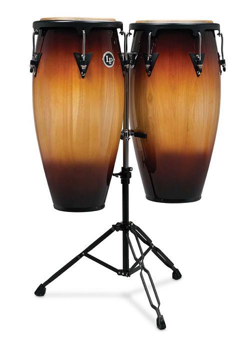 LP Aspire 11-Inch And 12-Inch Conga Set With Double Stand - Vintage Sunburst - Image 2