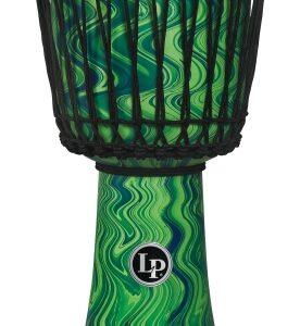 LP 10-inch Rope Tuned Circle Djembe with Perfect-Pitch head - Green Marble