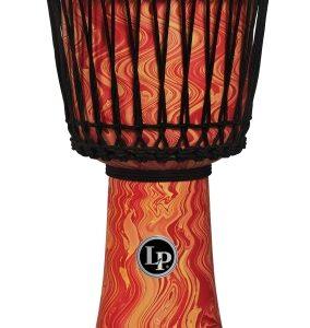 Lp 10-Inch Rope Tuned Circle Djembe With Perfect-pitch Head - Orange Marble