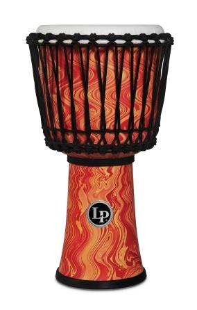 Lp 10-Inch Rope Tuned Circle Djembe With Perfect-pitch Head - Orange Marble