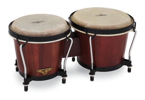 CP 6-Inch And 7-Inch Traditional Bongo Set - Dark Wood With Black Hardware - Image 2