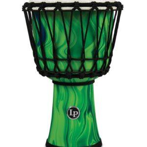 Lp 7-inch Rope Tuned Circle Djembe With Perfect-pitch Head - Green Marble