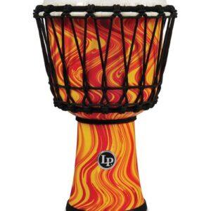 LP 7-inch Rope Tuned Circle Djembe with Perfect-Pitch head - Orange Marble