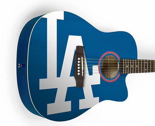 Los Angeles Dodgers Acoustic Guitar - Image 2