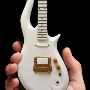 Signature White Cloud Miniature Guitar Replica Collectible