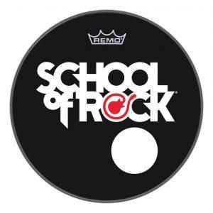 Remo School Of Rock Custom Graphic Bass Powerstroke 3 22 Mic Hole”