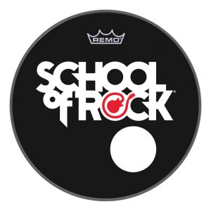 Remo School Of Rock Custom Graphic Bass Powerstroke 3 22 Mic Hole”
