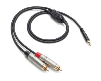 Tourtek Pro – 1/8″ TRS (Stereo) to Dual RCA (Metal) Cable