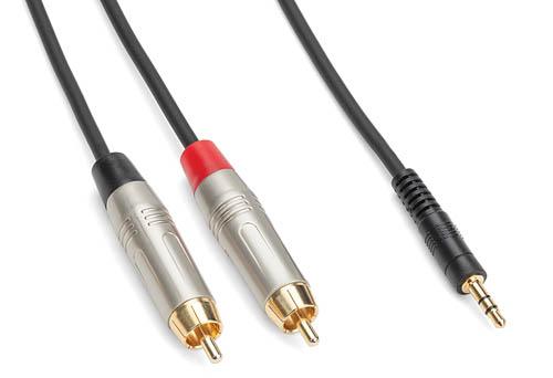 Tourtek Pro – 1/8″ TRS (Stereo) to Dual RCA (Metal) Cable - Image 3