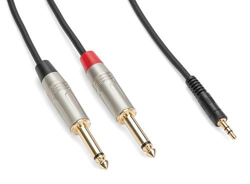 Tourtek Pro – 1/8″ TRS (Stereo) to Dual 1/4″ TS (Metal) Cable - Image 3