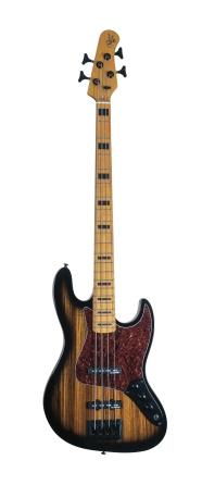 Vintage Element 4 Zebra Burst Electric Bass