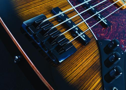 Vintage Element 4 Zebra Burst Electric Bass - Image 6