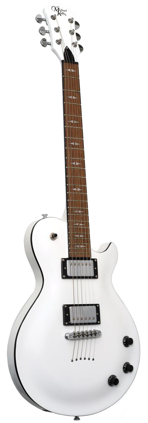 Patriot Decree Standard Gloss White Chambered Electric Guitar - Image 2