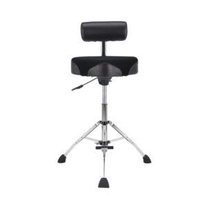 Gibraltar 9808HMTB Tall Hydraulic 16-inch Cordura Saddle Stool with Backrest and Footrest