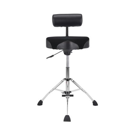 Gibraltar 9808HMTB Tall Hydraulic 16-inch Cordura Saddle Stool with Backrest and Footrest