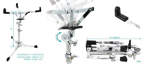 Flat Base Snare Stand Light Weight with Gearless Tilter - Image 6