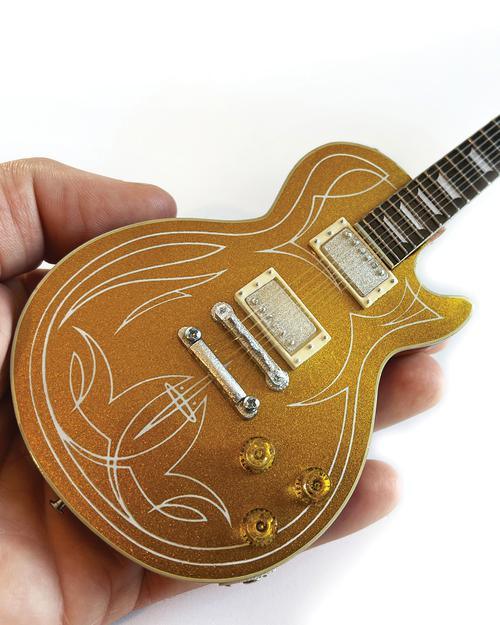 Billy F Gibbons “Pinstripe” Gibson Les Paul Goldtop Mini Guitar Model - Image 2