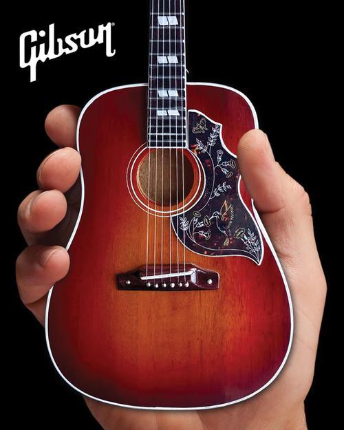 Gibson Hummingbird Vintage Cherry 1:4 Scale Mini Guitar Model - Image 2