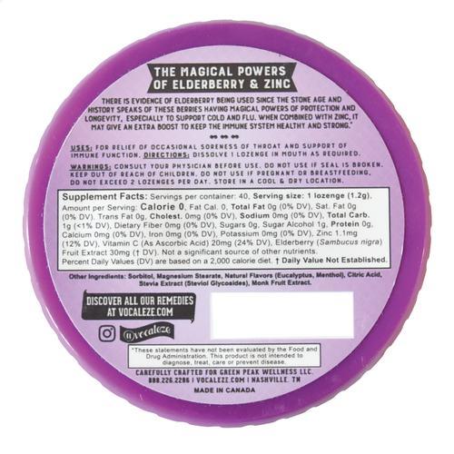 Vocal Eze Elderberry Mint Throat Drops (40 Pieces) - Image 3