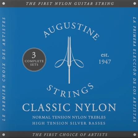 Classic Blue 3-Pack High Tension Nylon Guitar Strings