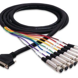 Balanced Snake, XLR3F to DB25, 3 m