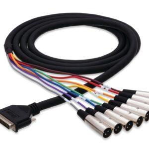 Balanced Snake, DB25 to XLR3M, 3 m