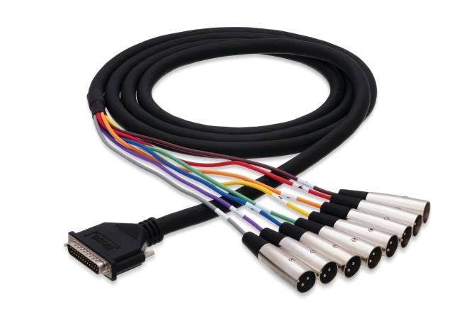 Balanced Snake, DB25 to XLR3M, 3 m