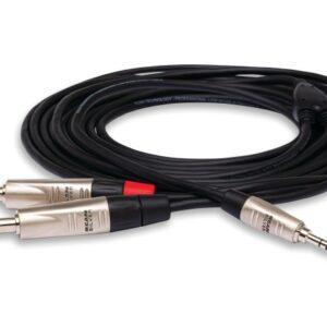 Pro Stereo Breakout, REAN 3.5 mm TRS to Dual 1/4 in. TS, 10 ft.