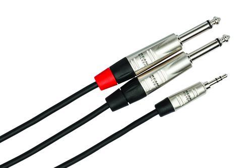 Pro Stereo Breakout, REAN 3.5 mm TRS to Dual 1/4 in. TS, 10 ft. - Image 3