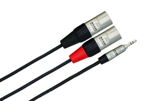 Pro Stereo Breakout, REAN 3.5 mm TRS to Dual XLR3M, 6 ft. - Image 3