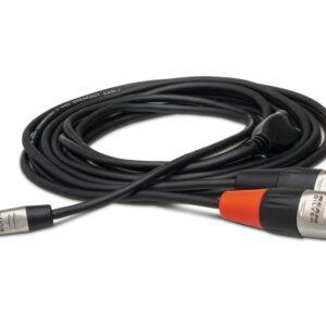 Pro Stereo Breakout, REAN 3.5 mm TRS to Dual XLR3M, 3 ft.