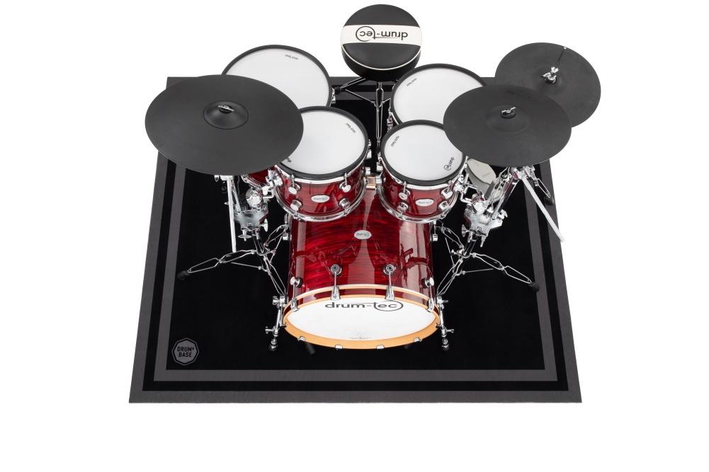 DRUMnBASE Sound Stage Persian Style Drum Rug 5'' X 4.25'' Stage Black - Image 3