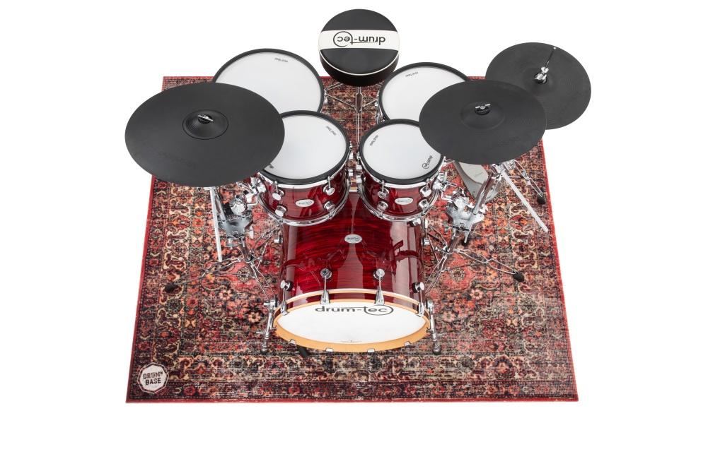 DRUMnBASE Sound Stage Persian Style Drum Rug 5'' X 4.25'' Orginal Red - Image 5