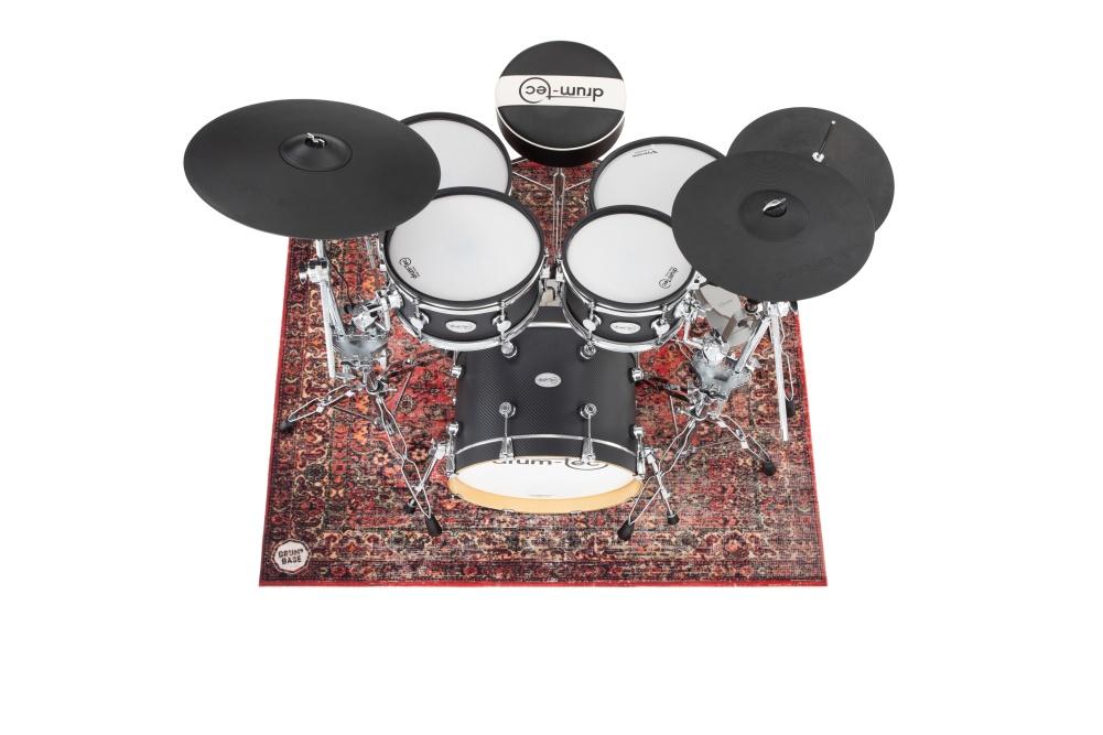 DRUMnBASE Sound Stage Persian Style Drum Rug 5'' X 4.25'' Orginal Red - Image 7