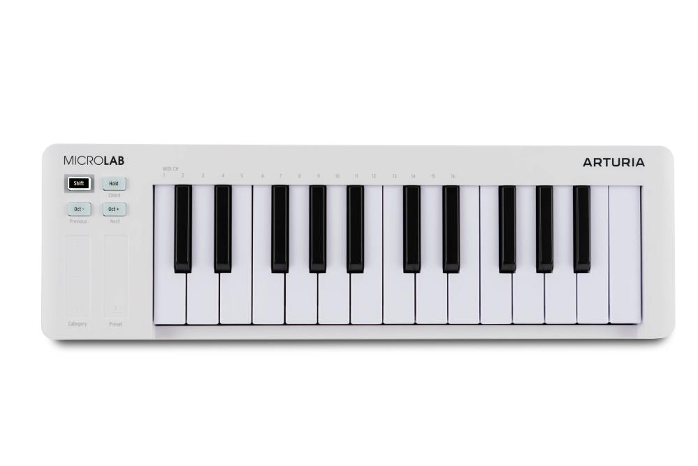 Arturia Microlab Mk3 25-Key USB MIDI Controller – White - Image 4
