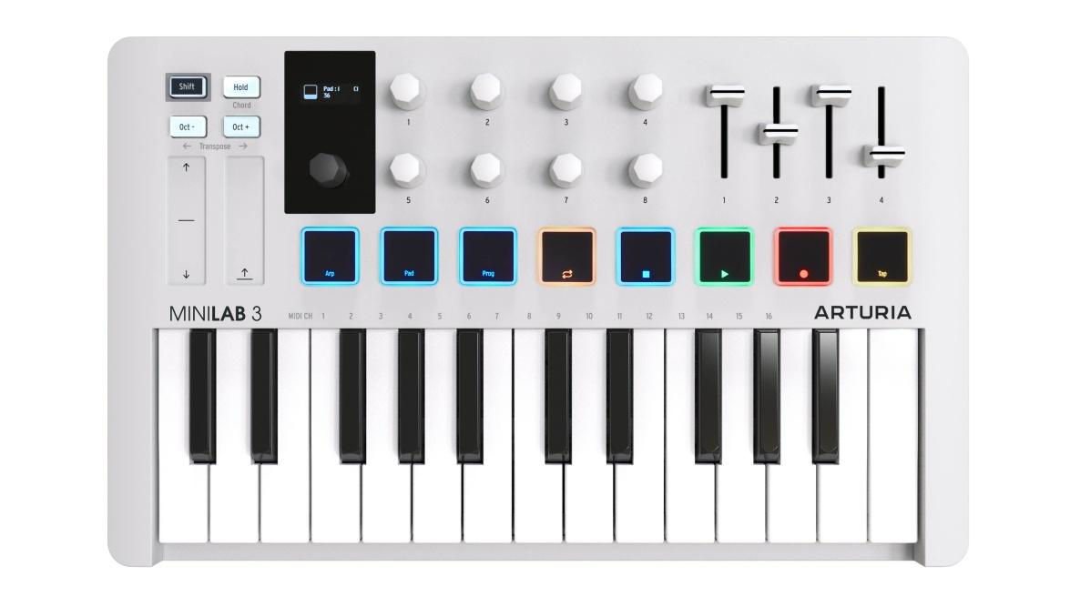 Arturia MiniLab 3 25-Key USB MIDI Controller – White - Image 3