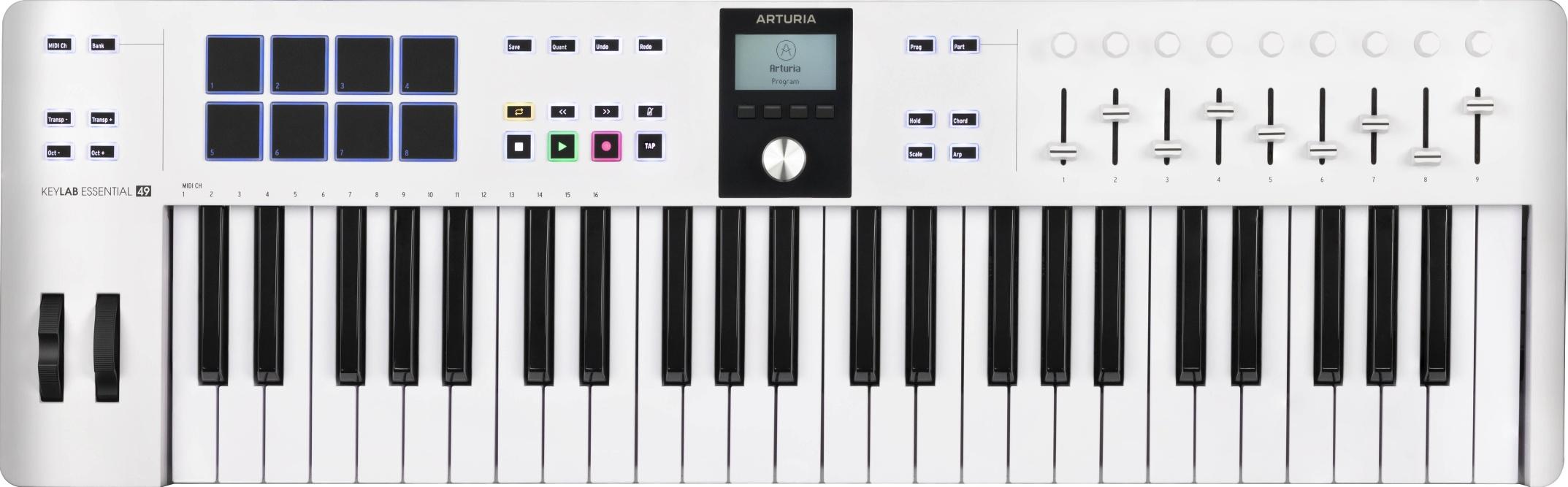 Arturia KeyLab Essential Mk3 49-Key MIDI Controller – White - Image 4