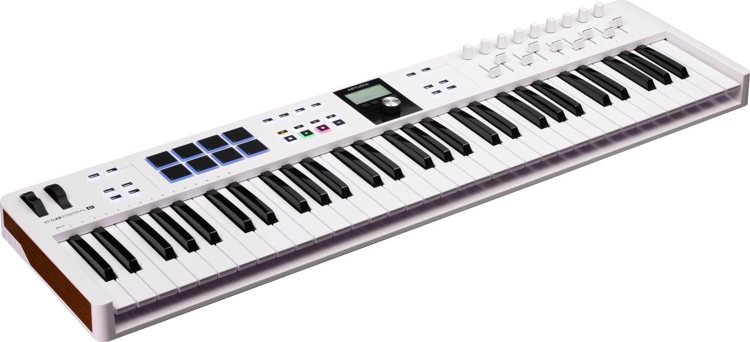 Arturia Keylab Essential Mk3 61-key Midi Controller - White - Image 2