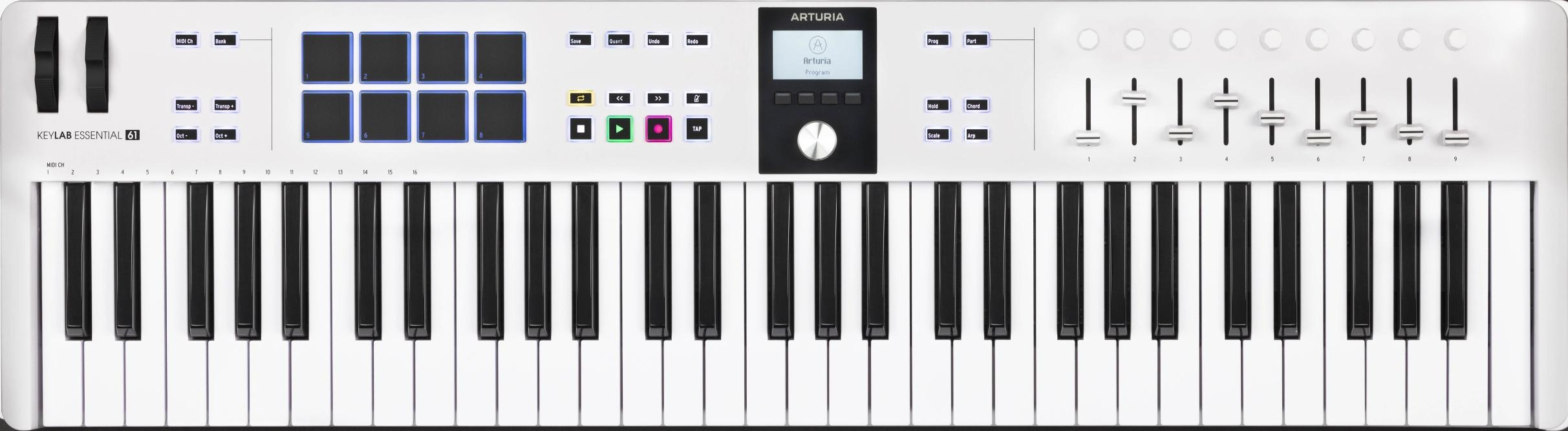 Arturia Keylab Essential Mk3 61-key Midi Controller - White - Image 4