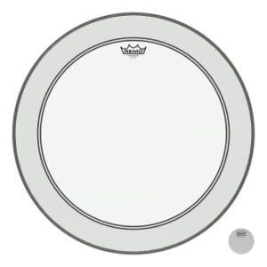 Bass, Powerstroke 3, Clear, 23“ Diameter, 2-1/2” Impact Patch